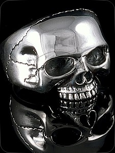 Skull Ring "HalfSkull" (925er Silber)