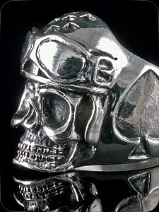Skull Ring "Caf�Skull" (925er Silber)
