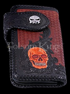 Wallet "FlowerSkull" (Punziert)